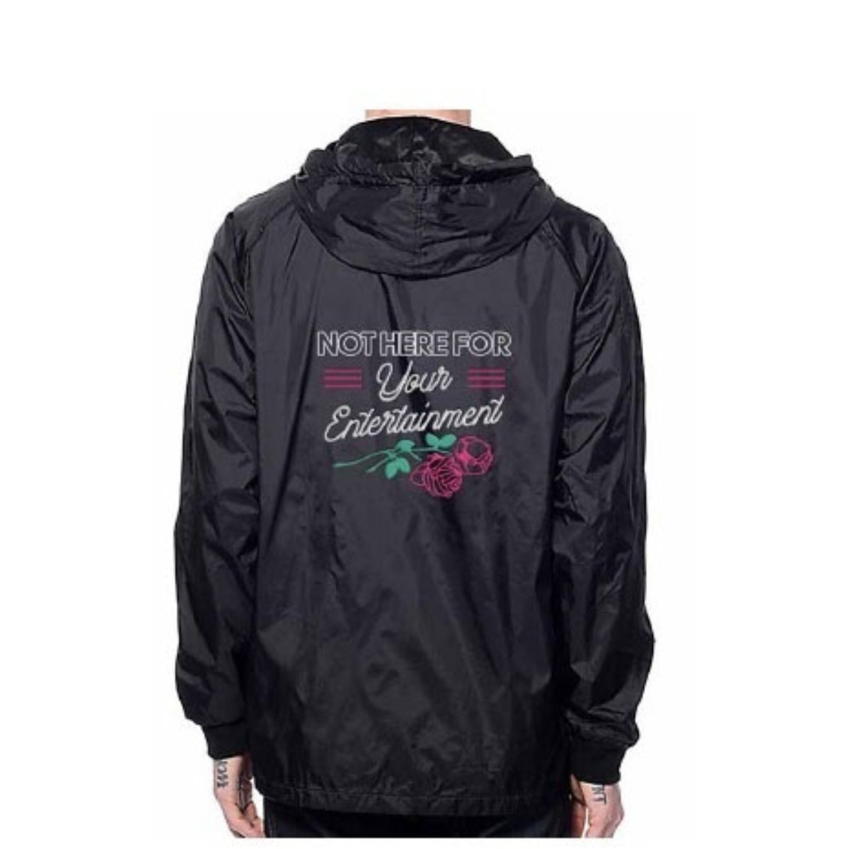 Embroidered Black Tech Jacket