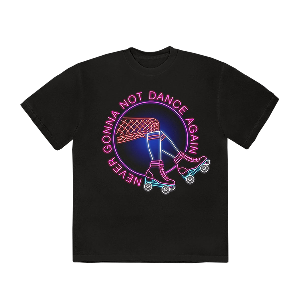 Never Gonna Not Dance Again Neon Sign Black T-Shirt